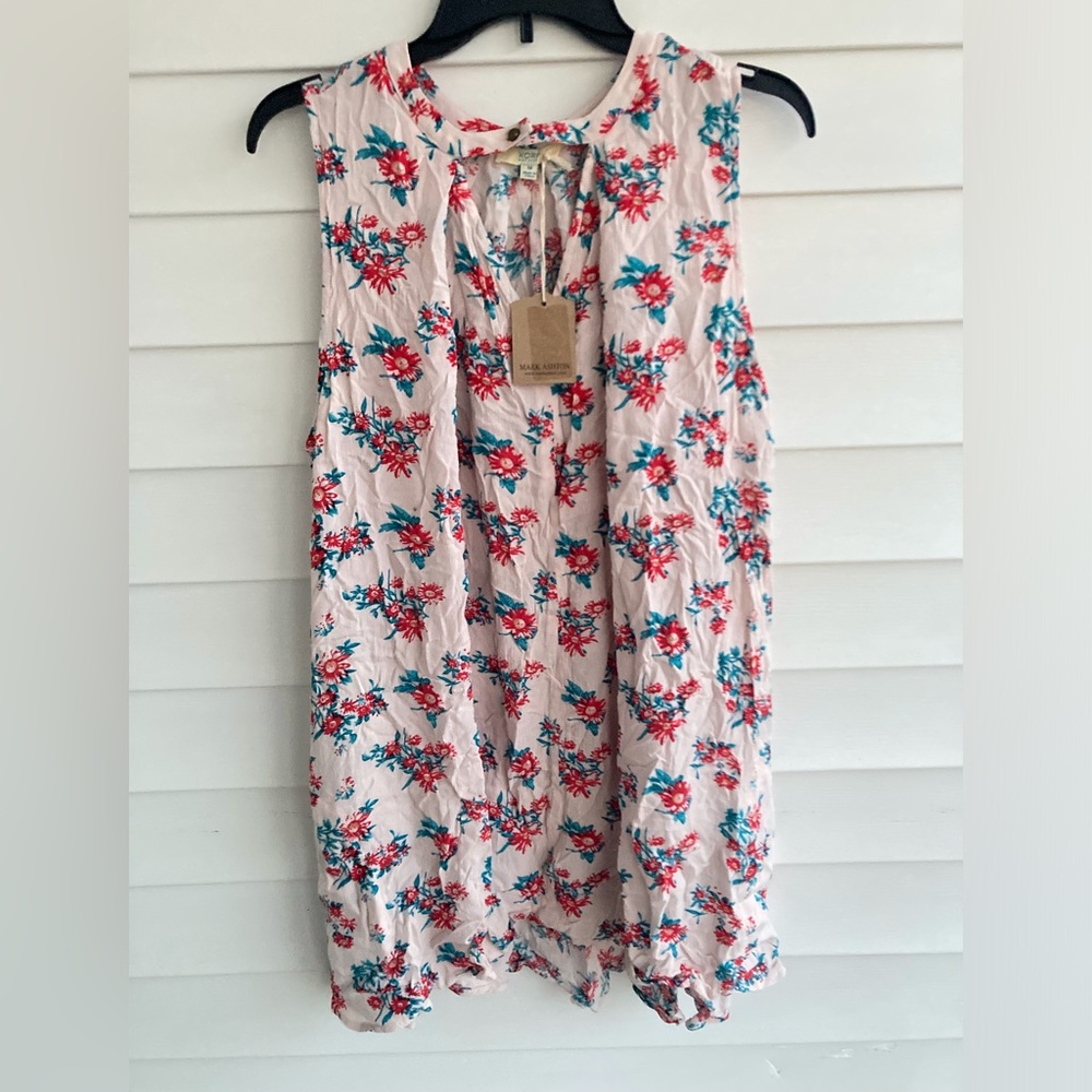 Mark Ashton New Women Mini Sleeveless Floral Dress Size M